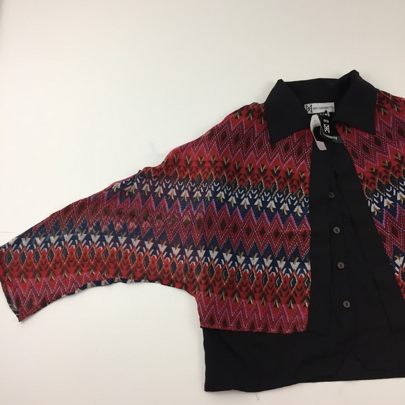 NWT LF Stores Red Leatherette Top. C31 - Picture 5 of 7